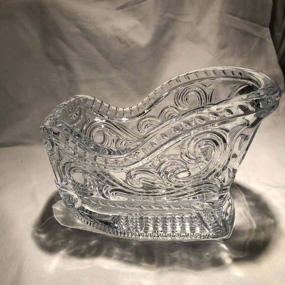 American Crystal Collection ‘Holiday Sleigh’ 24% Full Lead Crystal 7” - Picture 10 of 14